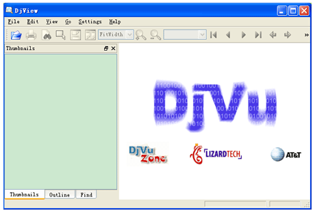 djvu-просмотрщик (главное окно конвертера)